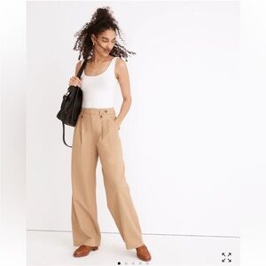 Madewell Harlow Wide Pants NWT in khaki size 14